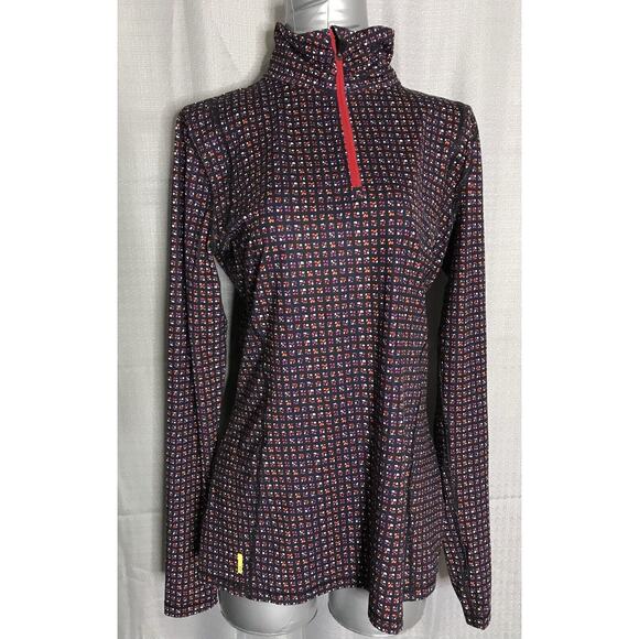 Lole Women’s Quarter‎ Zip Layering Top Jacket SMulticolor Spots - Picture 1 of 5